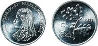 Turkey 5 Kuruş Turkey Republic 1975 5 Kuruş (FAO) Aluminium (99.5% Aluminium, 0.4% Iron, 0.1% Other) Turkish State Mint (1019000) 0.87g UNC KM -
