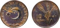 Turkey 10 Kuruş Turkey Republic 1971 10 Kuruş Bronze Turkish State Mint (14120000) 3.58g XF KM 891 Schön 406 -