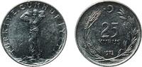Turkey 25 Kuruş Turkey Republic 1973 25 Kuruş Acmonital Turkish State Mint (20496000) 4.02g UNC KM 892 Schön 407 -