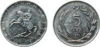 Turkey 5 Lira Turkey Republic 1976 5 Lira (large type; crescent to left) Acmonital Turkish State Mint (20340000) 10.93g XF KM 905 Schön 411 -