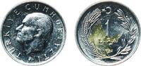 Turkey 1 Lira Turkey Republic 1981 1 Lira Aluminium (Etial 30) Turkish State Mint (14992000) 1.07g UNC KM 943 Schön 454 -