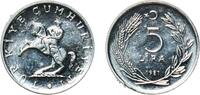 Turkey 5 Lira Turkey Republic 1981 5 Lira (small type; crescent to left) Aluminium (Etial 30) Turkish State Mint (62355000) 1.71g UNC KM 944 -