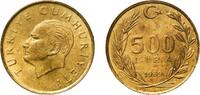 Turkey 500 Lira Turkey Republic 1989 500 Lira Brass (70% Copper, 30% Zinc) Turkish State Mint (141813000) 6.01g UNC KM 989 Schön 515 -