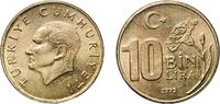 Turkey 10 000 Lira Turkey Republic 1995 10 000 Lira Nickel brass (69.5% Copper, 18% Zinc, 12% Nickel, 0.5% Manganese) Turkish State Mint (69950000) -