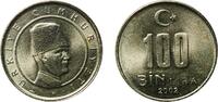 Turkey 100 000 Lira Turkey Republic 2002 100 000 Lira Nickel brass (65% Copper, 18% Nickel, 17% Zinc) Turkish State Mint (165751000) 4.55g UNC KM 1 -