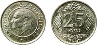 Turkey 25 Kuruş Turkey Republic 2009 25 Kuruş Nickel brass (60% Copper, 14% Nickel, 26% Zinc) (174061000) 3.95g AU KM 1242 Schön 806 -