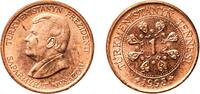 Turkmenistan 1 Teňňe Turkmenistan 1993 1 Teňňe Copper plated steel Royal Mint (100000000) 1.9g UNC KM 1 Schön 2 -