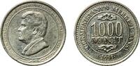 Turkmenistan 1000 Manat Turkmenistan 1999 1000 Manat Nickel clad steel Royal Mint (30000000) 4.84g XF KM 13 Schön 18 -