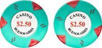 Argentina Argentina Federal Republic ND 2.5 Pesos - Casino Buenos Aires Plastic 9.17g UNC -