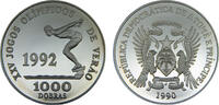 São Tomé and Príncipe 1000 Dobras Saint Thomas & Prince Democratic Republic 1990 1000 Dobras XVI SummerOlympic Games -
