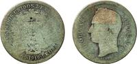 Venezuela 1 Bolivar Venezuela Republic 1919 1 Bolívar Silver (.835) (Copper .165) Philadelphia Mint (1000000) 2.31g F Y 22 NCV mv1bs-aa -