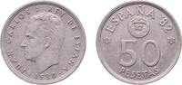 Spain 50 Pesetas Spain Kingdom 1980 50 Pesetas - Juan Carlos I (España '82) Copper-nickel (75% copper, 25% nickel) Royal Mint of Spain (30950000) -