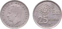 Spain 25 Pesetas Spain Kingdom 1980 25 Pesetas - Juan Carlos I (España '82) Copper-nickel (75% copper, 25% nickel) Royal Mint of Spain (100000000 -