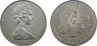 Isle of Man 1 Crown Isle of Man Dependency of the British Crownlocated Elizabeth II 1982 1 Crown World Cup, Holding the Trophy aloft -