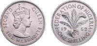 Nigeria 1 Shilling Nigeria 1962 1 Shilling - Elizabeth II (1st portrait) Copper-nickel (75% Copper, 25% Nickel) Royal Mint (Tower Hill) (39416000) -