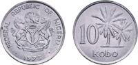 Nigeria 10 Kobo Nigeria Republic 1973 10 Kobo Copper-nickel (75% Copper, 25% Nickel) (340870000) 3.99g UNC KM 10.1 Schön 41 -