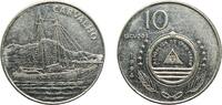 Cape Verde 10 Escudos Cape Verde Republic 1994 10 Escudos (Sailing ship Carvalho) Nickel plated steel Royal Mint 4.5g AU KM 41 Schön 46 -