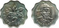 Eswatini 5 Cents Eswatini Kingdom of Swaziland 1974 5 Cents - Sobhuza II Copper-nickel Royal Mint (1252000) 2.08g UNC KM 9 Schön 9 -