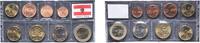 Austria Austria Second Republic 2002 Lot Euro with 8 coins (1st map) BU -