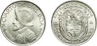 Panama ¼ Balboa Panama Republic 1962 ¼ Balboa Silver (.900) (Copper .100) Royal Mint (Tower Hill) (4000000) 6.28g UNC KM 11 -