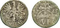 Goslar, City of 6 Pfennig Germany Goslar, City of German states 1715 6 Pfennigs Silver Goslar Mint 1.05g F BBK 361 -