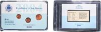 San Marino San Marino Republic 2004 R Cents Euro set with 3 coins (1st type) Copper plated steel BU -