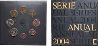 Portugal Portugal Third Republic 2004 INCM Euro set with 8 coins (1st map) Bimetallic: nickel brass clad nickel centre in copper-nickel r -