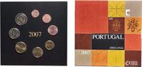 Portugal Portugal Third Republic 2007 INCM Euro set with 8 coins (1st map) Bimetallic: nickel brass clad nickel centre in copper-nickel r -