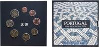 Portugal Portugal Third Republic 2010 INCM Euro set with 8 coins (2nd map) Bimetallic: nickel brass clad nickel centre in copper-nickel r -
