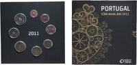 Portugal Portugal Third Republic 2011 INCM Euro set with 8 coins (2nd map) Bimetallic: nickel brass clad nickel centre in copper-nickel r -