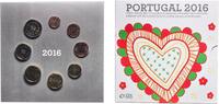 Portugal Portugal Third Republic 2016 INCM Euro set with 8 coins (2nd map) Bimetallic: nickel brass clad nickel centre in copper-nickel r -