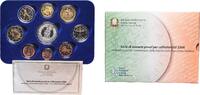 Italy Italy Republic 2006 R Proof Euro set with 9 coins (1st map , Silver coin weight 18gr) PF -