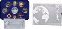Italy Italy Republic 2007 R Proof Euro set with 9 coins (1st map , Silver coin weight 18gr) PF -