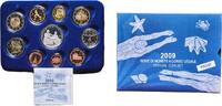 Italy Italy Republic 2009 R Proof Euro set with 10 coins (2nd map , Silver coin weight 18gr) PF -