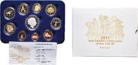 Italy Italy Republic 2011 R Proof Euro set with 10 coins (2nd map , Silver coin Weight 18gr) PF -