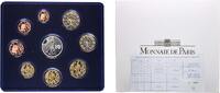 France France Fifth Republic 2008 Proof Euro set with 9 coins (2nd map , Silver Weight 15gr) PF -