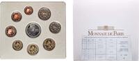 France France Fifth Republic 2010 Proof Euro set with 9 coins (2nd map , Silver Weight 15gr) PF -