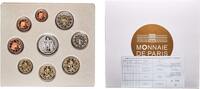 France France Fifth Republic 2012 Proof Euro set with 9 coins (2nd map , Silver Weight 10gr) PF -