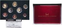 Luxembourg Luxembourg 2002 Proof Euro set with 8 coins - Henri I (1st map) Bimetallic: nickel brass clad nickel centre in copper-nickel rin -