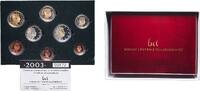 Luxembourg Luxembourg 2003 Proof Euro set with 8 coins - Henri I (1st map) Bimetallic: nickel brass clad nickel centre in copper-nickel rin -