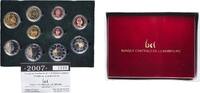 Luxembourg Luxembourg 2007 Proof Euro set with 10 coins - Henri I (2nd map) Bimetallic: nickel brass clad nickel centre in copper-nickel ri -