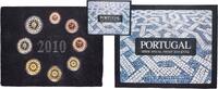 Portugal Portugal Third Republic 2010 Proof Euro set with 8 coins (2nd map) Bimetallic: nickel brass clad nickel centre in copper-nickel -