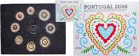 Portugal Portugal Third Republic 2016 Proof Euro set with 8 coins (2nd map) Bimetallic: nickel brass clad nickel centre in copper-nickel -