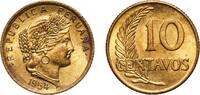 Peru 10 Centavos 1954 Lima Mint Peru Republic 1954 10 Centavos Brass (70... 5.66 &pound;  +  12.02 &pound; shipping