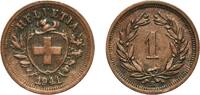 Switzerland (1848-date) 1 Rappen Switzerland Federal State 1941 B 1 Rappen (Wreath; bronze) Bronze (95% copper, 4% tin, 1% zinc) Bern Mint (12794000) 1.48g XF KM -