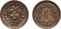 Switzerland (1848-date) 1 Rappen Switzerland Federal State 1941 B 1 Rappen (Wreath; bronze) Bronze (95% copper, 4% tin, 1% zinc) Bern Mint (12794000) 1.45g XF KM -