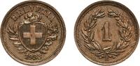 Switzerland (1848-date) 1 Rappen Switzerland Federal State 1933 B 1 Rappen (Wreath; bronze) Bronze (95% copper, 4% tin, 1% zinc) Bern Mint (3000000) 1.47g AU KM -
