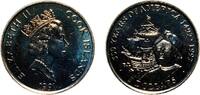Cook Islands 5 Dollars Cook Islands New Zealand Free Association 1991 5 Dollars - Elizabeth II (Christopher Columbus) Copper-nickel 20.13g PF KM 217 -