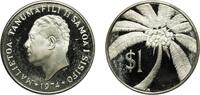 Samoa 1 Tala Samoa Independent State 1974 1 Tala - Tanumafili II (Silver Proof issue) Silver (.925) (11000) 30.66g PF KM 19a -