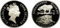 Cook Islands 50 Dollars Cook Islands New Zealand Free Association 1992 50 Dollars - Elizabeth II (Takin) Silver (.925) (25000) 19.47g PF KM 261 -